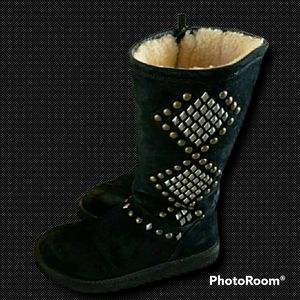 UGG ROCKSTAR SUEDE LEATHER BOOTS 5 ( fits like 6 to 6.5)